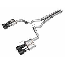 AWE SwitchPath Catback Exhaust - Quad Diamond Black Tips (2024-2026 Mustang Dark Horse) - 3025-43375