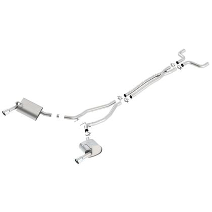 Borla Cat-Back(Tm) Exhaust System - S-Type - Stainless Steel Tips (2014-2015 Camaro LS, Camaro LT) - 140526