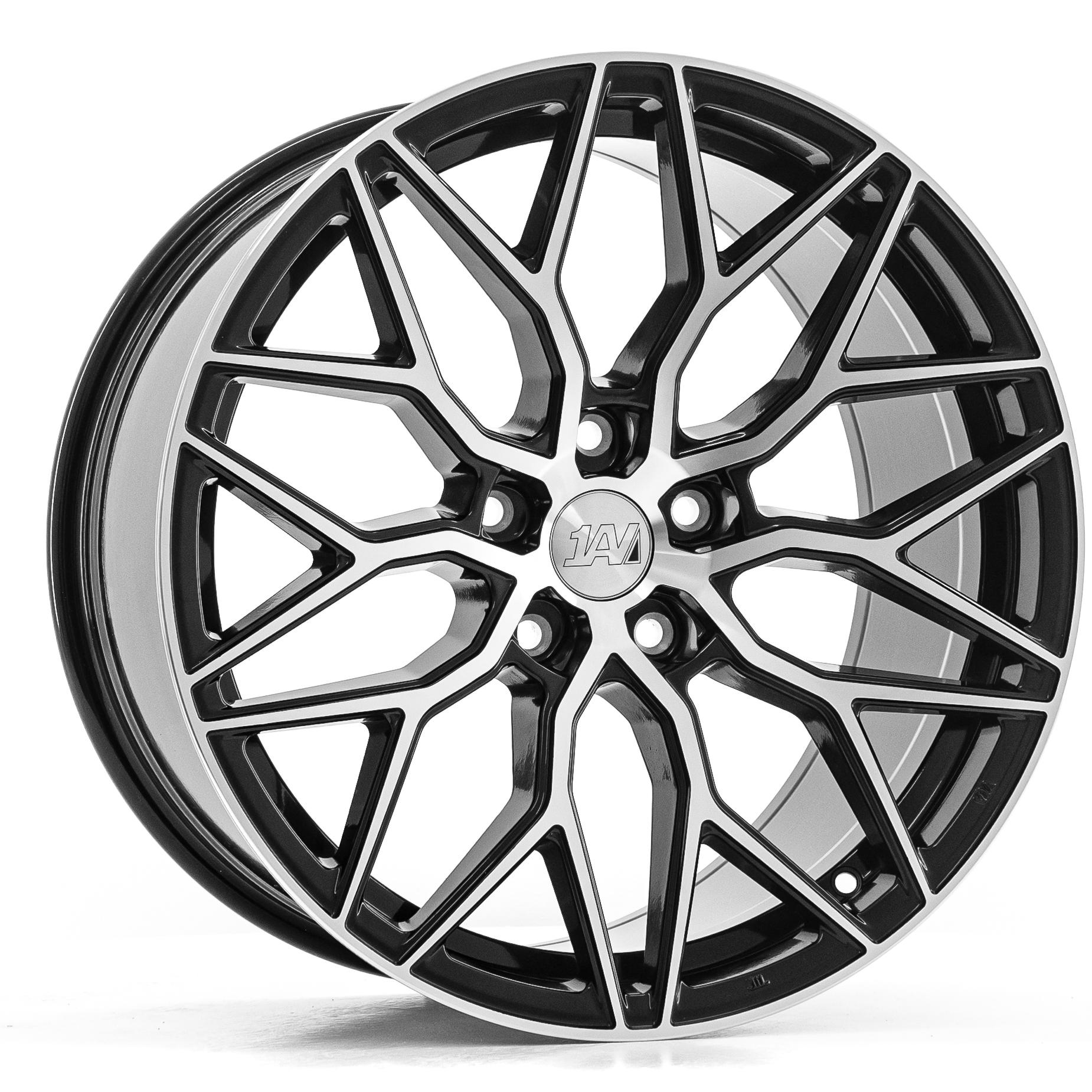 1AV ZX12 Wheel - 19x8.5, 5x120, Black And Polished Face