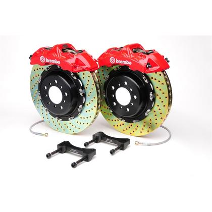 Brembo 94-04 Mustang Gran Turismo Front 355mm Brake Kit w/ 2pc Drilled Rotors and 6 Piston Calipers