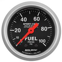 Autometer Sport Comp 2-1/16" Mechanical 0-100Psi Fuel Pressure