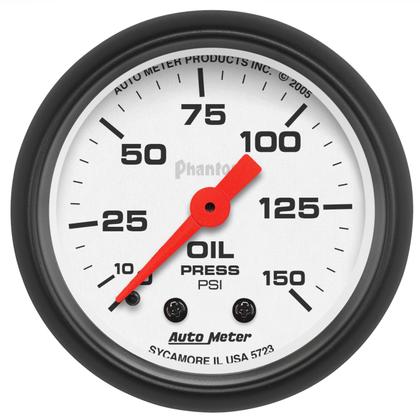 Autometer Phantom Series 2 1/16" 0-150 PSI Oil Pressure Gauge