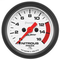 Autometer Phantom Series 2 1/16" 0-1600 PSI Nitrous Press. Gauge