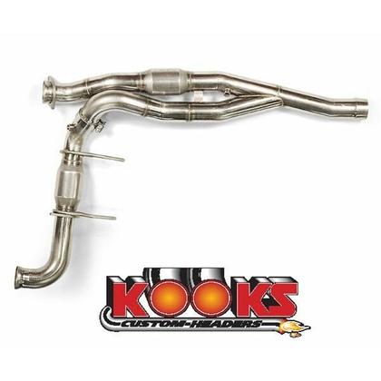 Kooks 3" SS GREEN Catted Y-Pipe. 2010-2014 F150 Raptor 6.2L 4V.  Connects to OEM. - 13523300
