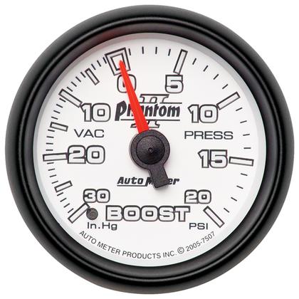 Autometer Phantom II Series 2 1/16" 30-/+20 Psi Boost/Vac. Gauge