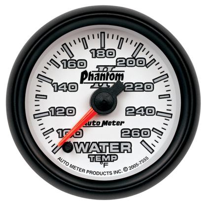 Autometer Phantom II Series 2 1/16" 160-260 deg Water Temp Gauge