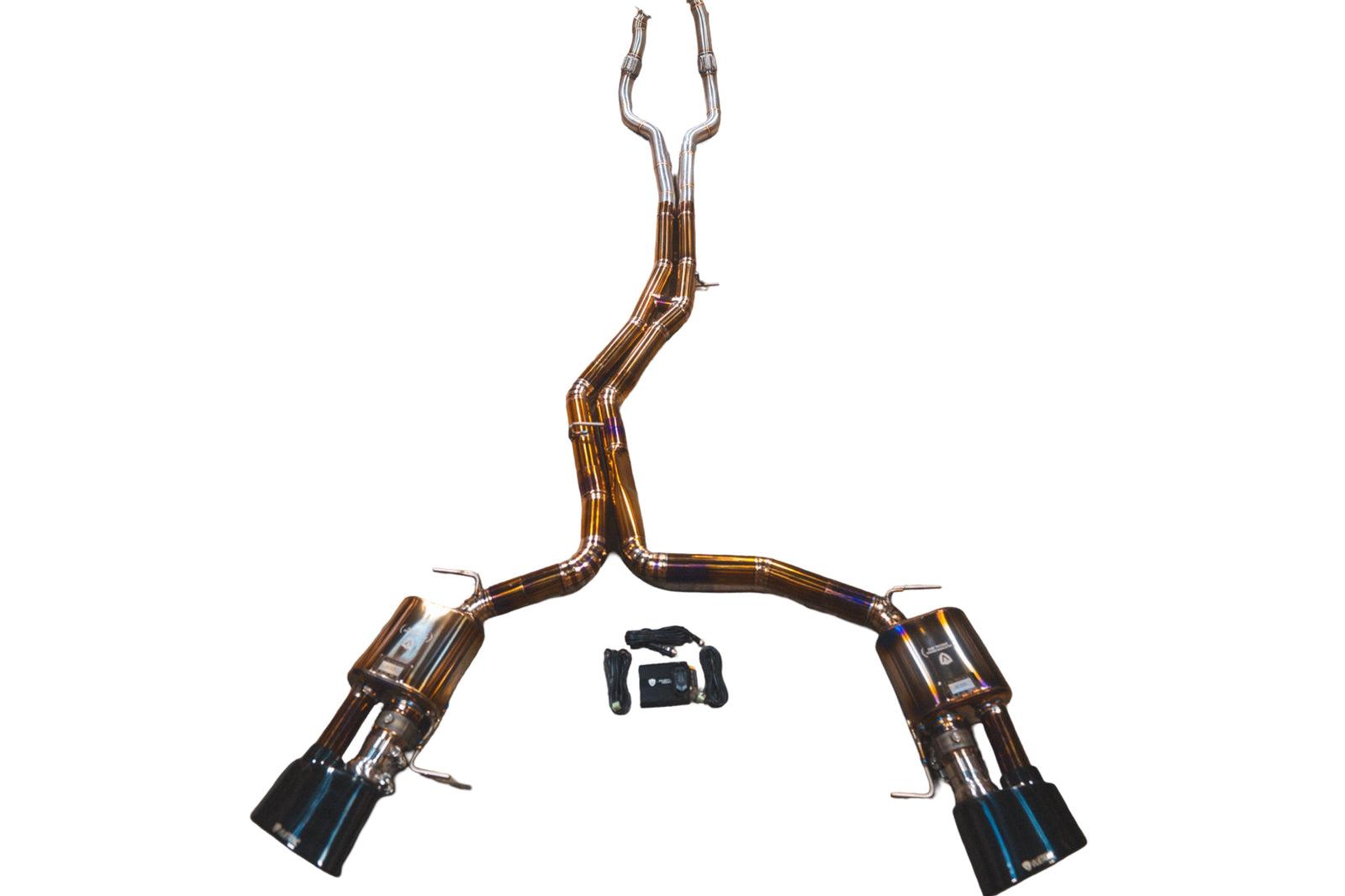 Audi RS6/7 (C8) - ECE Valved Exhaust + RS-Style Oval Tips (OE Actuators)