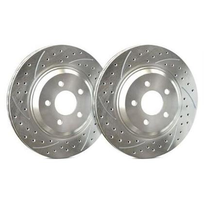 SP Performance Double Drilled & Slotted Rotors w/ Silver Zinc Coating - Front Pair (15-20 GT w/ Brembo Package) - S54-1116-P