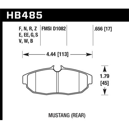Hawk 05-2014 Mustang Blue 9012 Brake Pads (Rear)