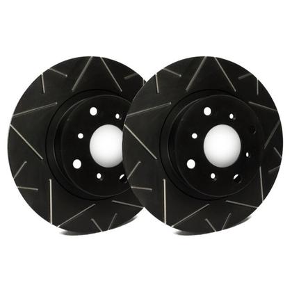 SP Performance Peak Series Slotted Rotors w/ Black Zinc Coating - Front Pair (15-20 Standard GT, EcoBoost w/ Performance Pack) - V54-1114-BP