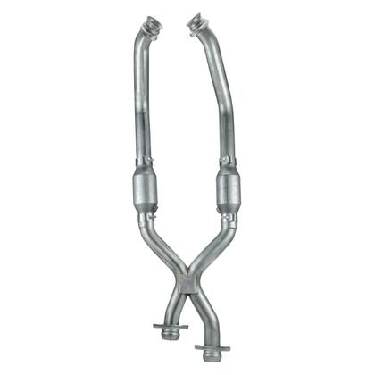Pypes 1979-1995 Mustang X-Pipe Exhaust Kit High Flow Ceramic Catalytic Converters 409 Stainless Steel - XFM30