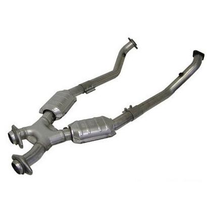 BBK 2.5 Full X-Pipe W/Converters (1996-1998 Mustang GT) - 1666