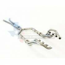 Texas Speed 2015-2023 Mustang GT 5.0L 1-7/8" x 3" Long Tube Headers & 3" Catted X-Pipe - 304 Stainless Steel