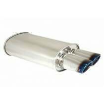 Megan Racing Universal Exhaust O-VA Muffler (Dual Oval Burnt Tips) - MR-MU-OVA-2