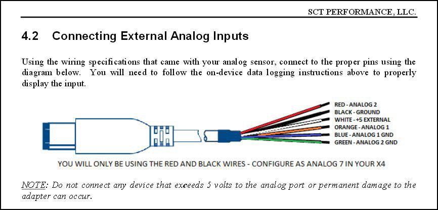 6-pin FireWire Datalogging Cable LP-X36PINCABLE - Lethal Performance